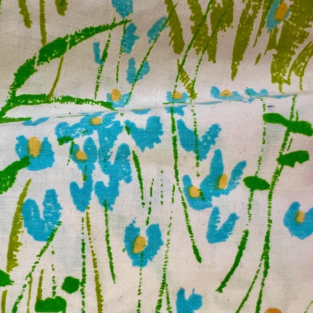 Vintage Pillowcase Garden Butterfly Flower Garden 1970’s Burlington